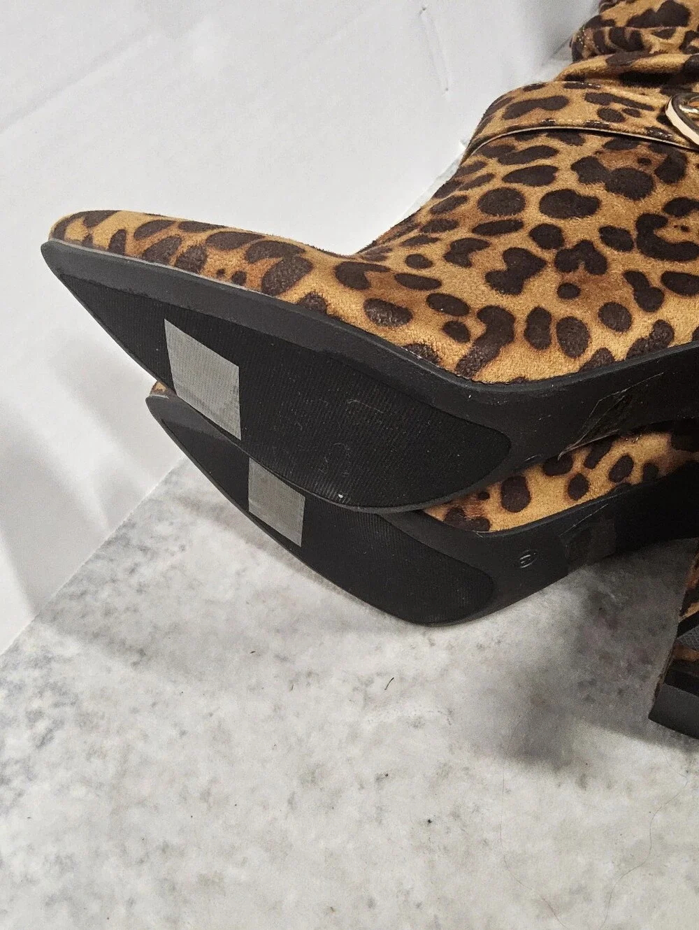 NWOT Size XWC 9 Leopard Print Over-the-Knee Slouch Boot - Animal Print